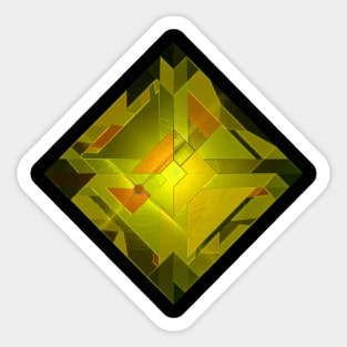 Yellow Square Shape Gemstone Sticker